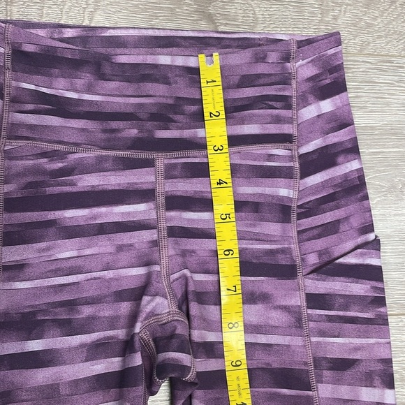 Lululemon Speed Up Crop Legging Purple Multi Print Back Zip Pocket 2 - Picture 10 of 15